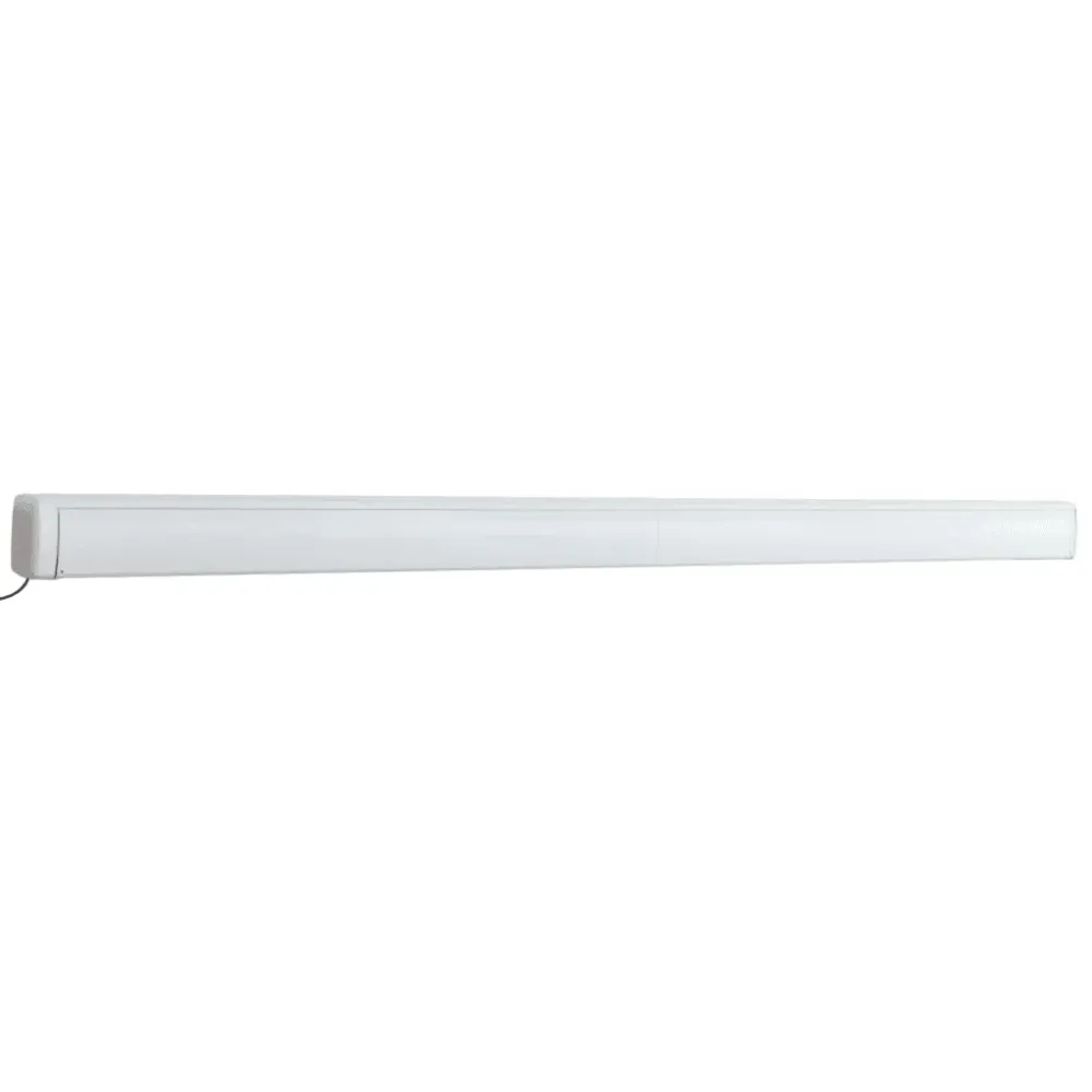 Copertină motorizată tip casetă, albastru și alb, 350 x 250 cm