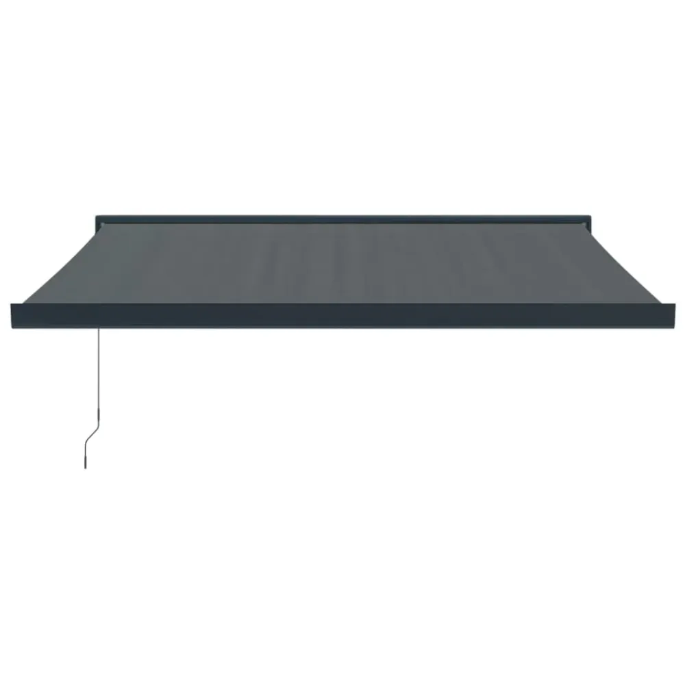 Copertină retractabilă, antracit, 3,5x2,5 m, textil și aluminiu