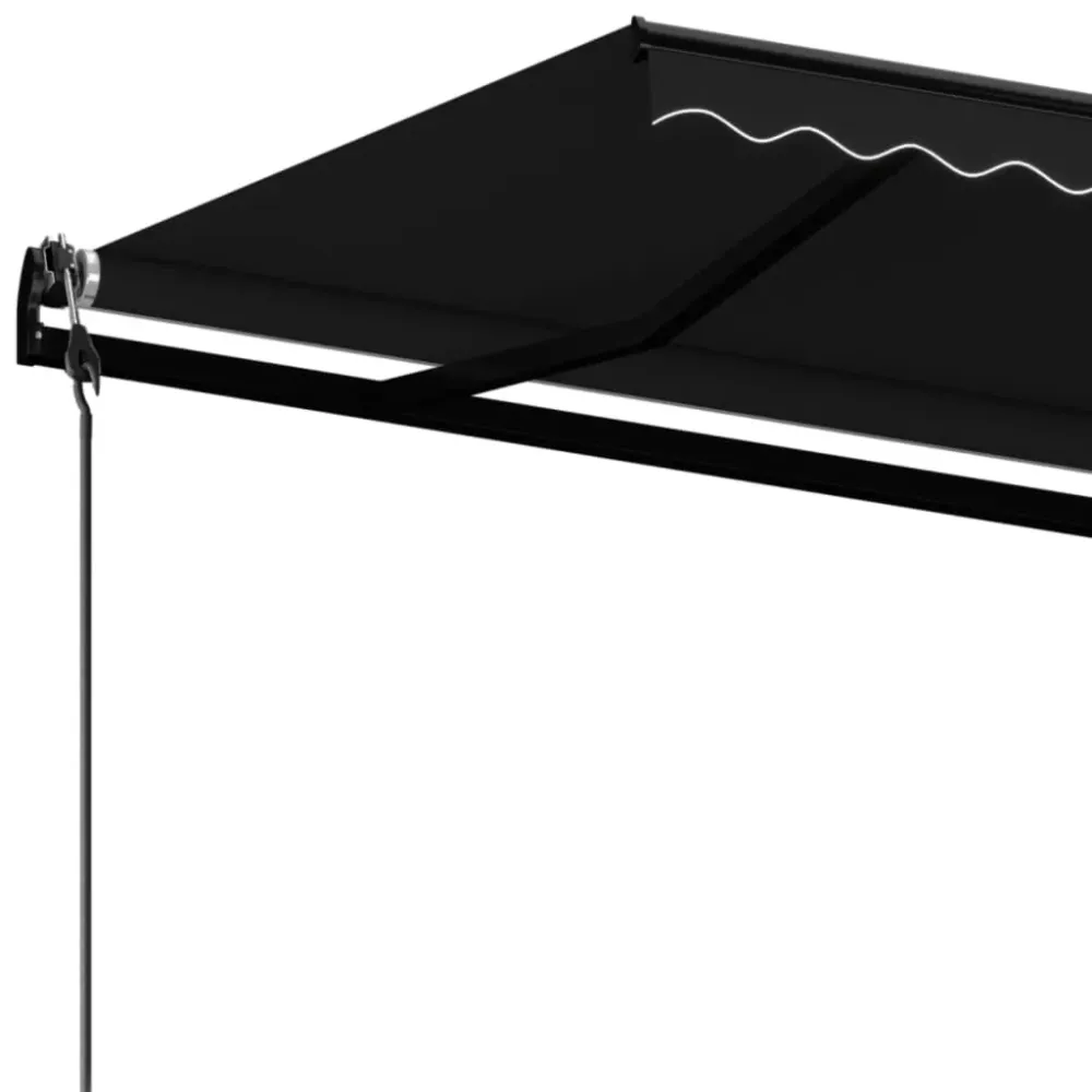 Copertină retractabilă automat, antracit, 600x350 cm