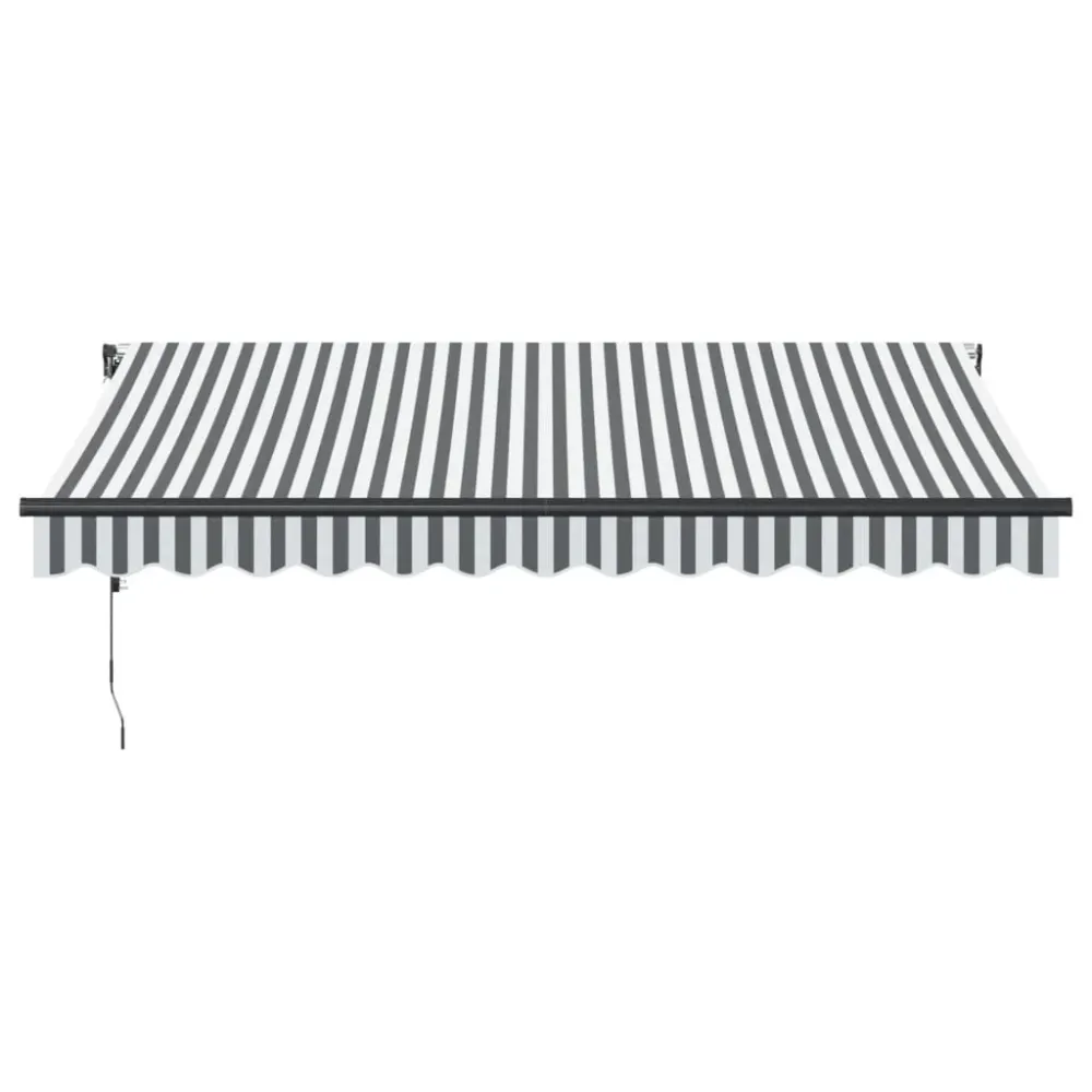 Copertină retractabilă automat, antracit/alb, 350x250 cm
