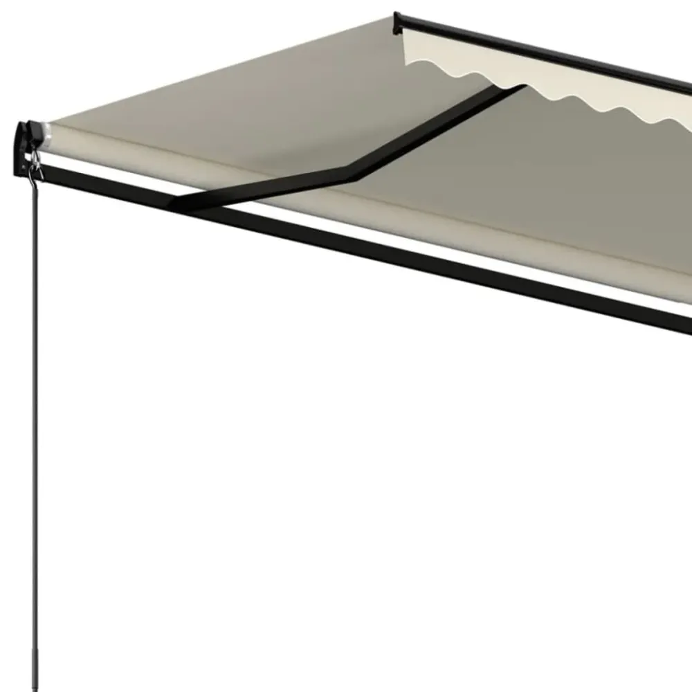 Copertină retractabilă automat, crem, 350x250 cm