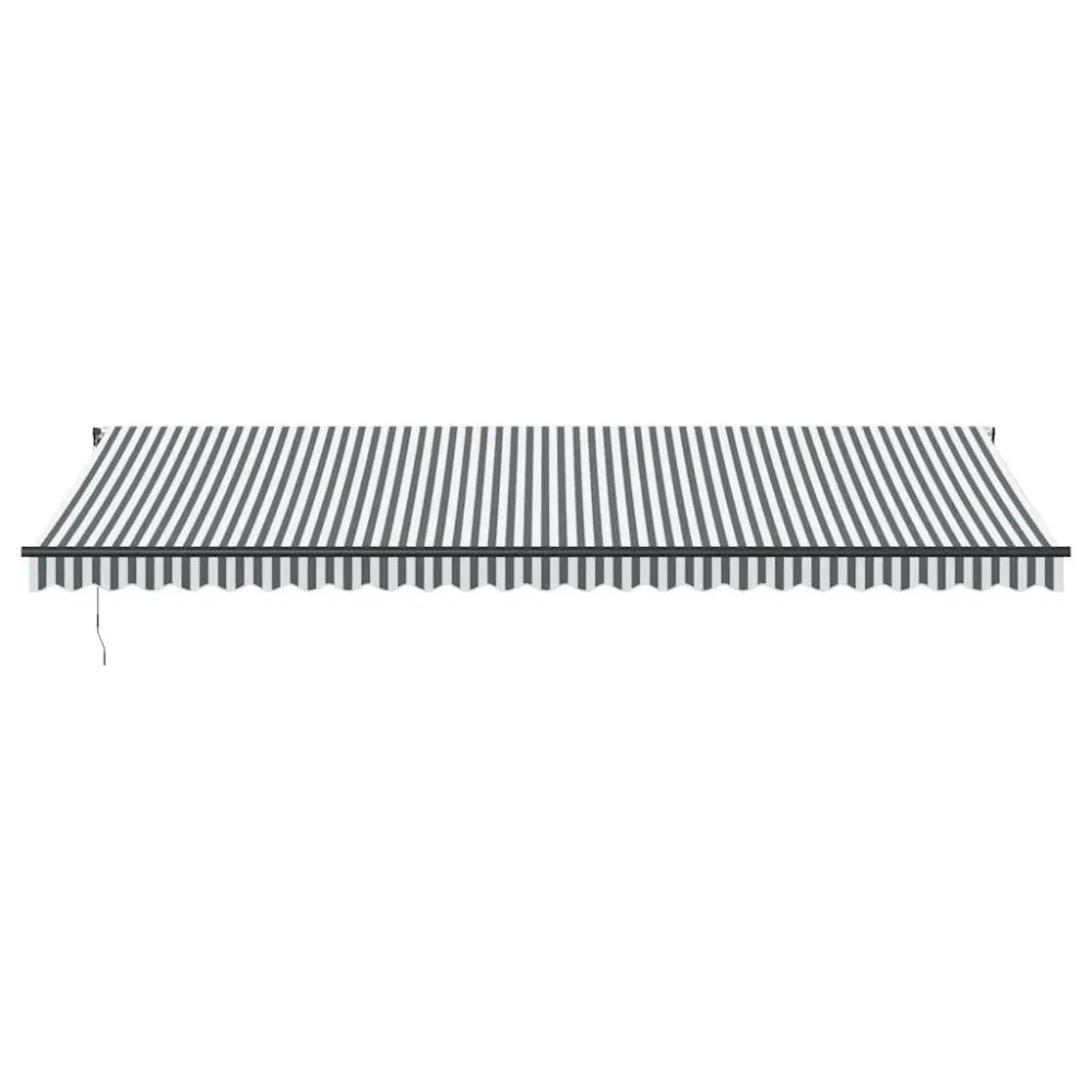 Copertină retractabilă automat cu LED, antracit/alb, 600x300 cm