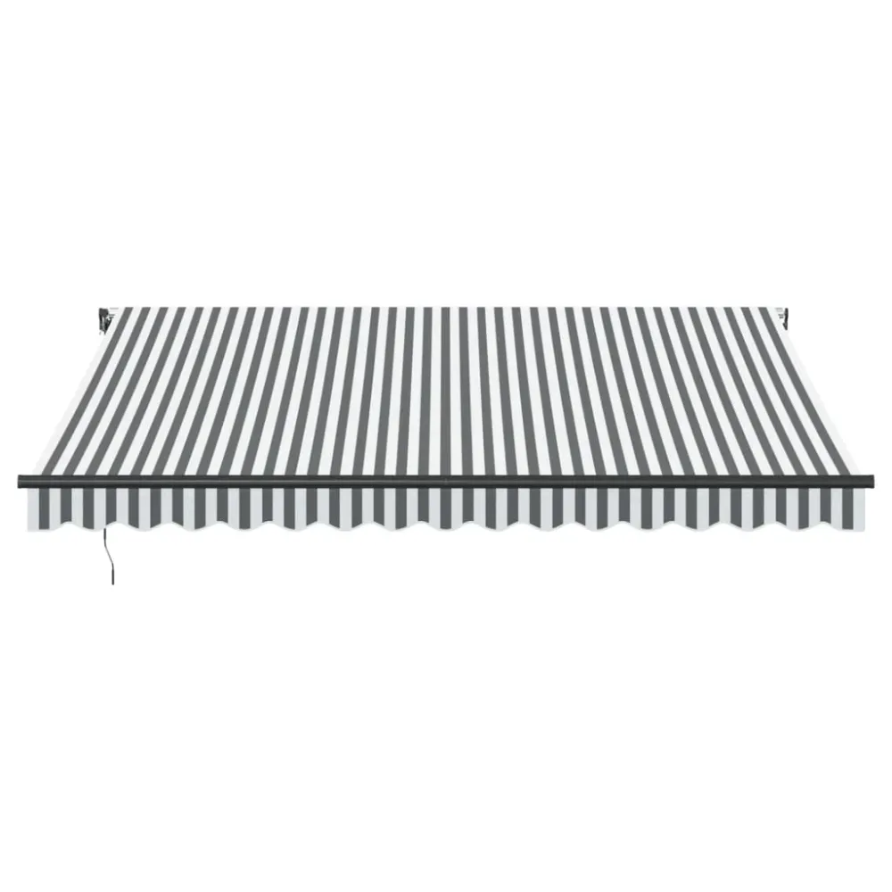 Copertină retractabilă automat LED-uri antracit/alb 400x350 cm