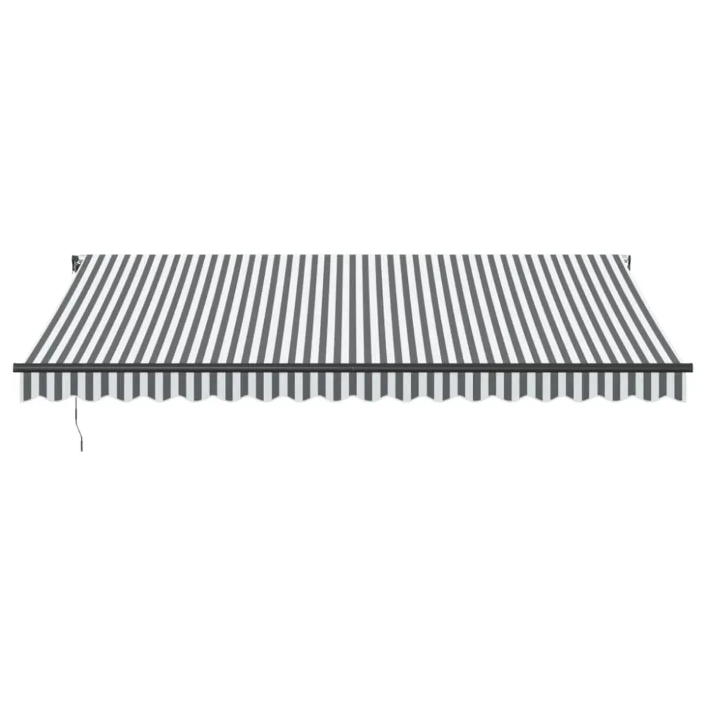Copertină retractabilă automat LED-uri antracit/alb 450x350 cm