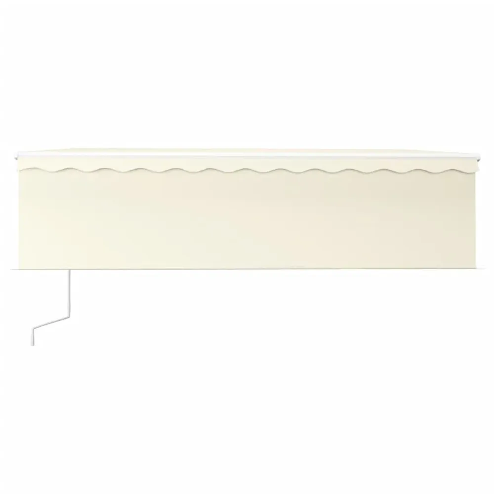 Copertină retractabilă automat stor&LED&senzor vânt, crem, 5x3m