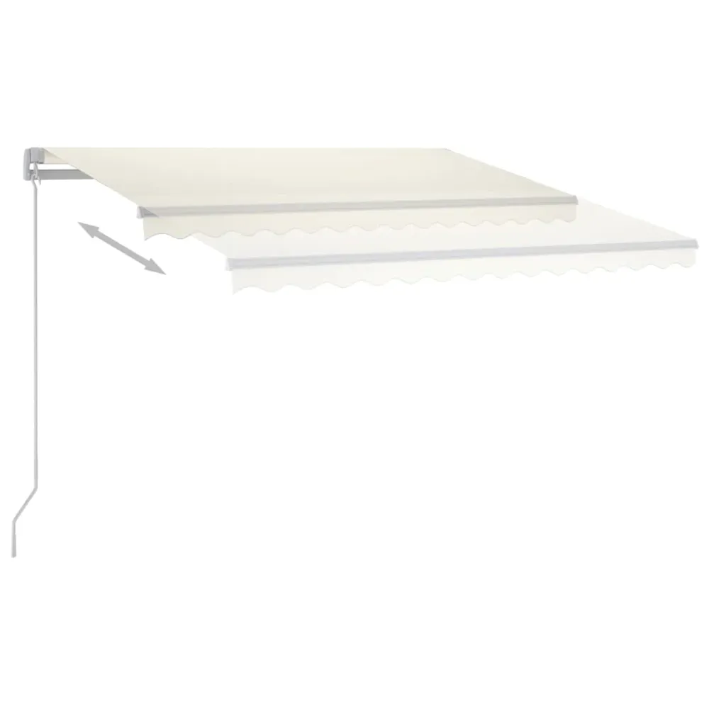 Copertină retractabilă manual, crem, 300x250 cm