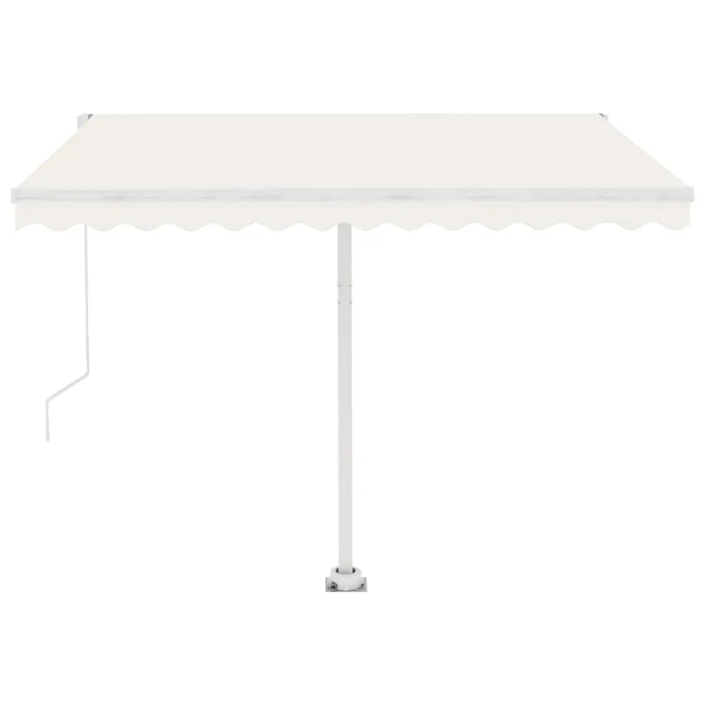 Copertină retractabilă manual, crem, 300x250 cm
