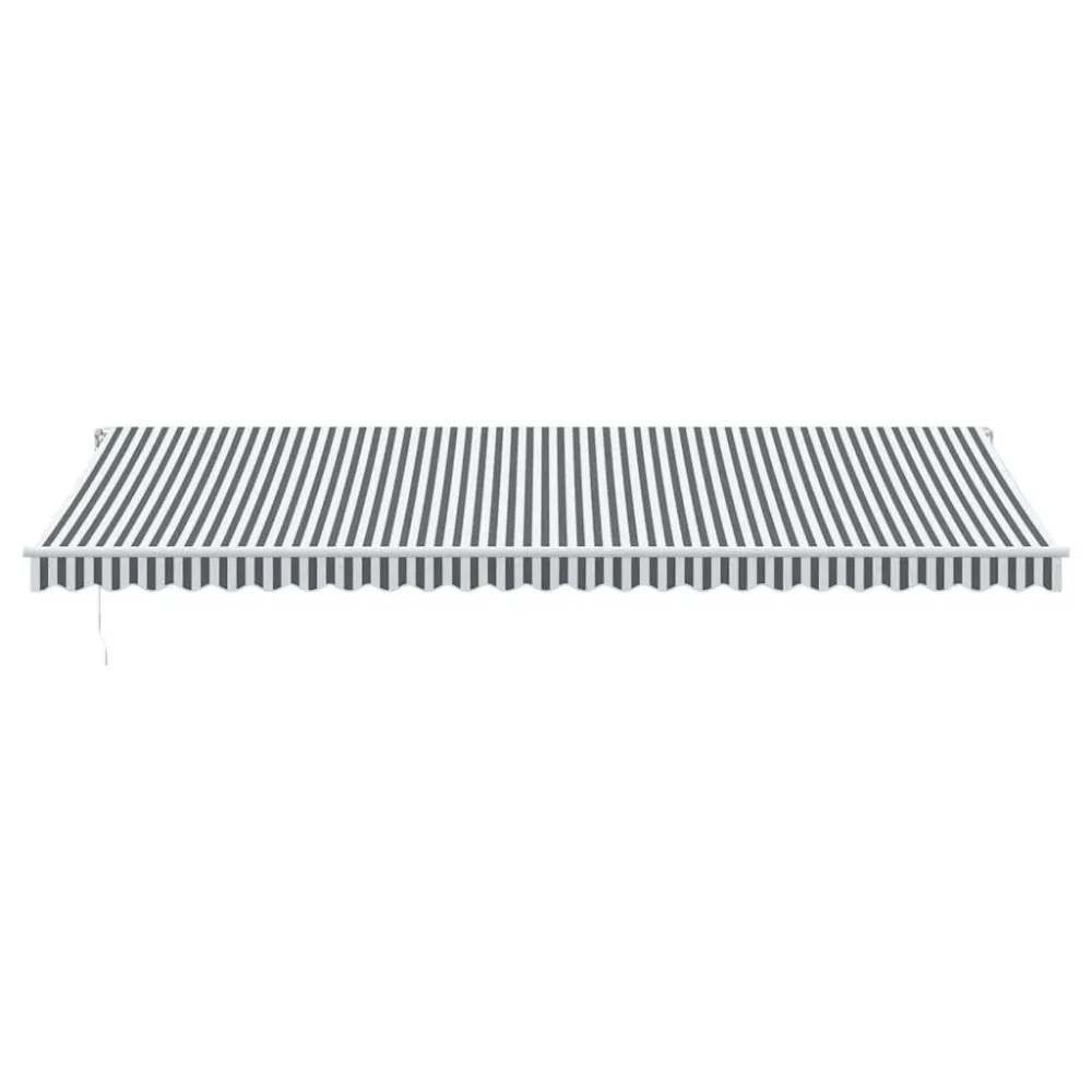 Copertină retractabilă manual cu LED, antracit/alb, 600x300 cm