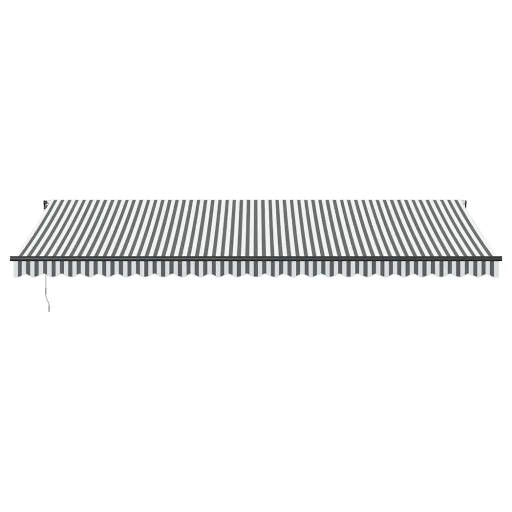 Copertină retractabilă manual cu LED, antracit/alb, 600x300 cm