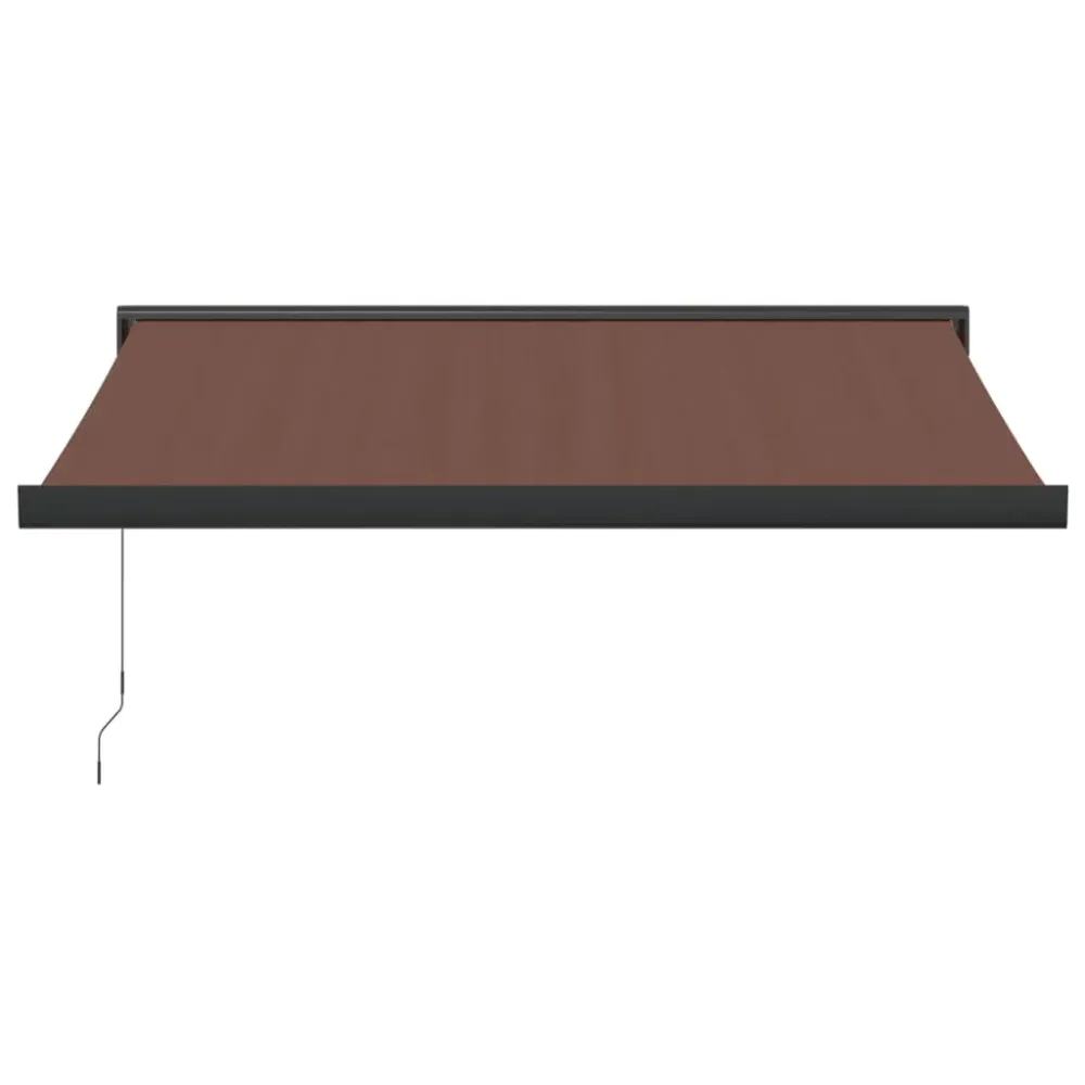 Copertină retractabilă manual, maro, 300x250 cm