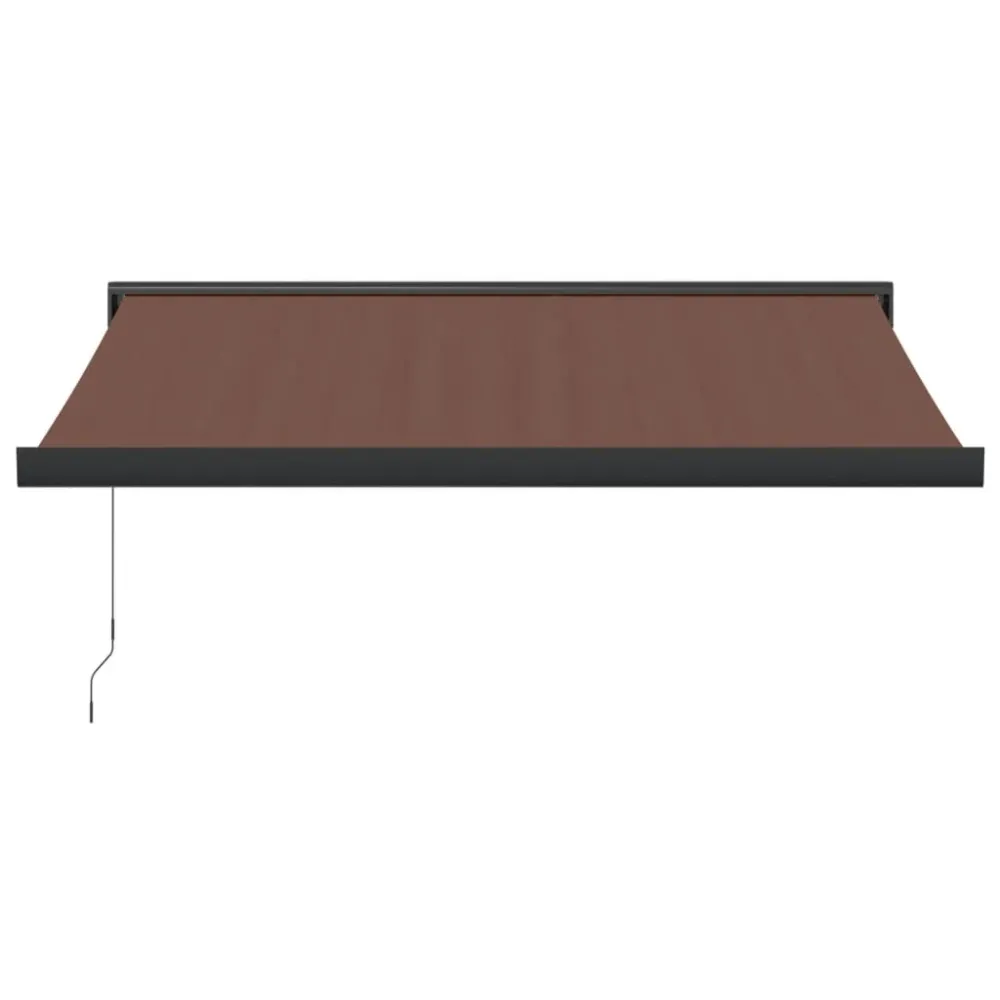 Copertină retractabilă manual, maro, 350x250 cm