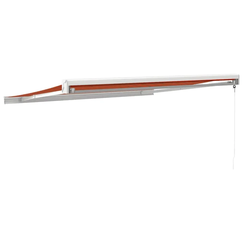 Copertină retractabilă portocaliu/maro 3x2,5 m, textil/aluminiu