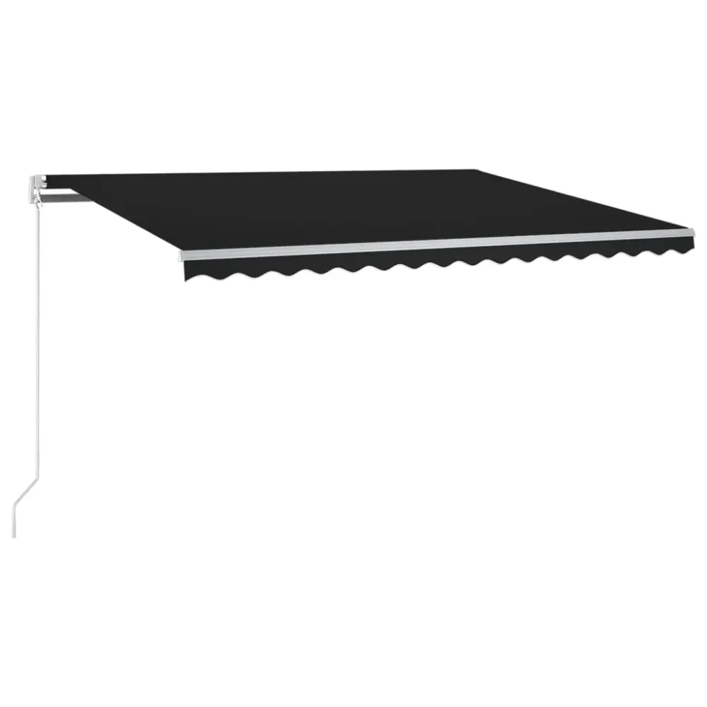 Copertină retractabilă senzor vânt & LED, antracit, 300x250 cm
