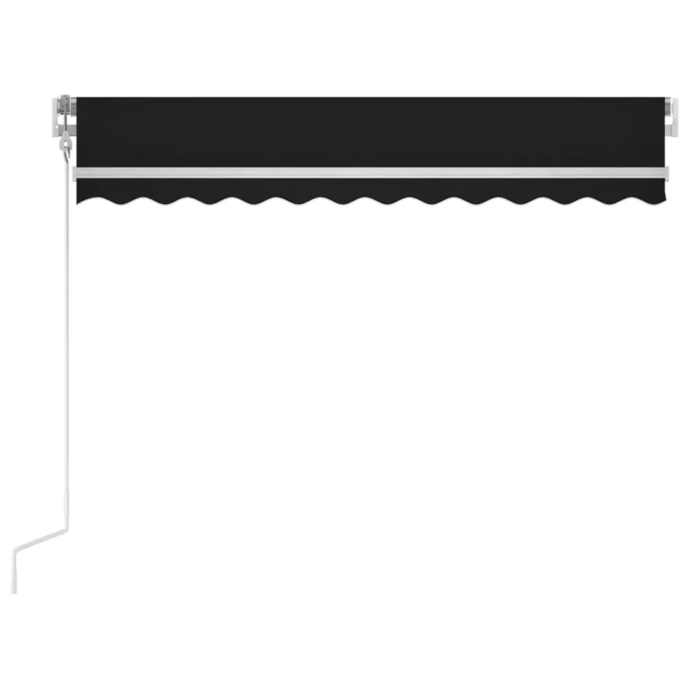Copertină retractabilă senzor vânt & LED, antracit, 300x250 cm