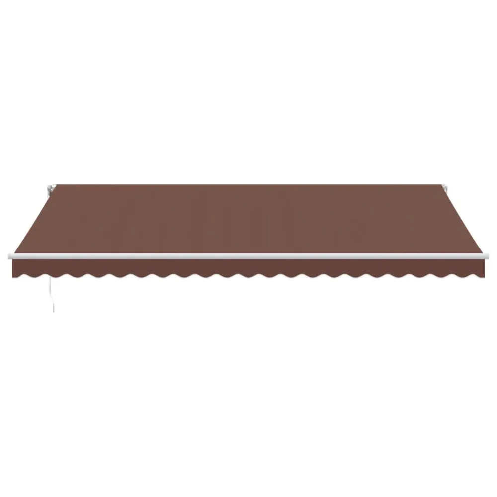 Copertina retractabilă automat cu LED, maro, 500x350 cm