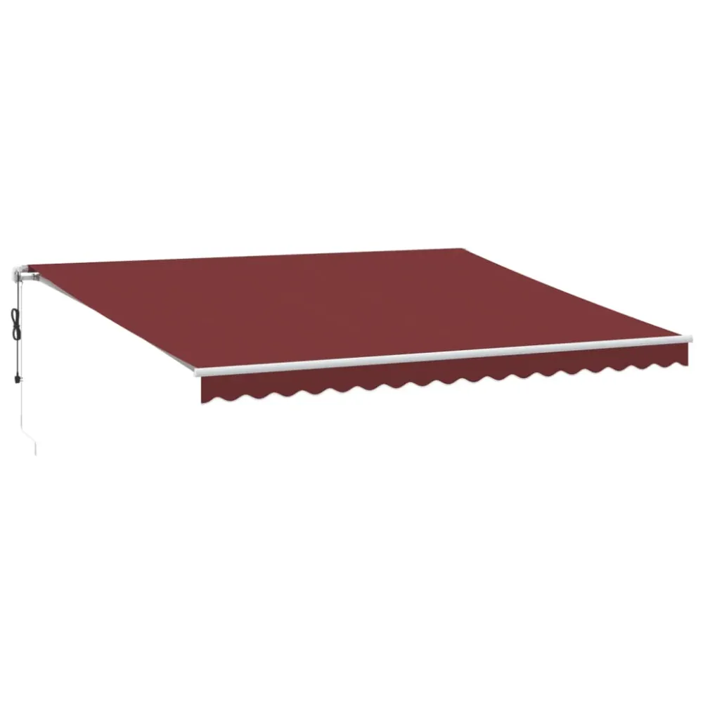 Copertina retractabilă automat cu LED, vișiniu, 450x300 cm