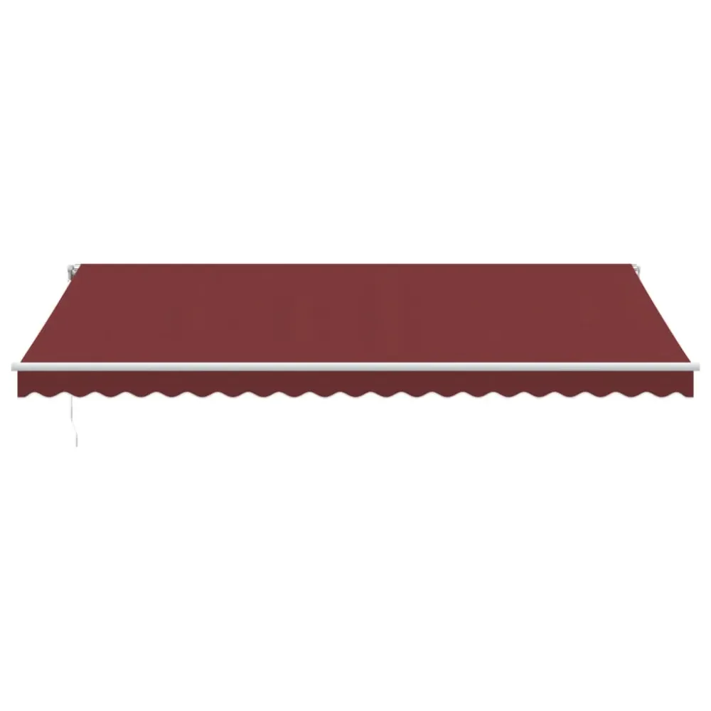 Copertina retractabilă automat cu LED, vișiniu, 500x350 cm