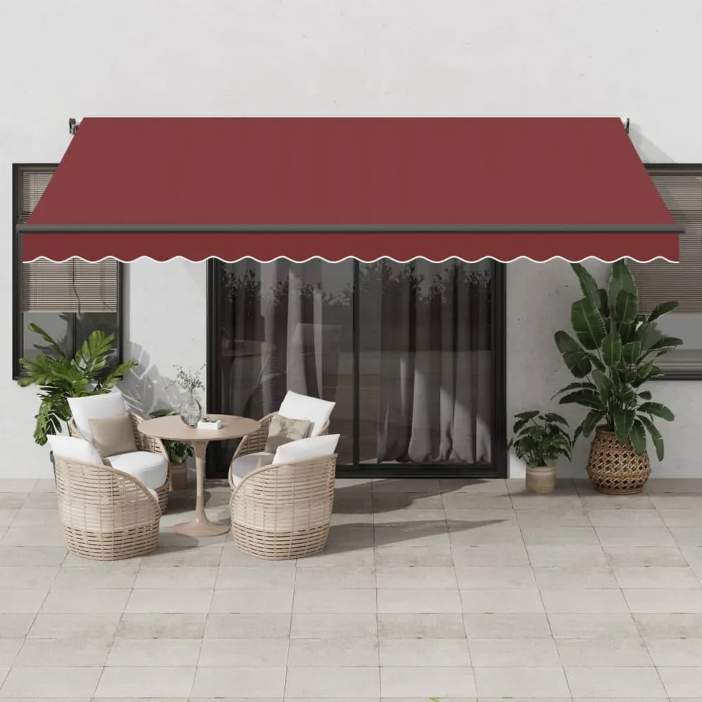 Copertina retractabilă automat, vișiniu, 450x350 cm