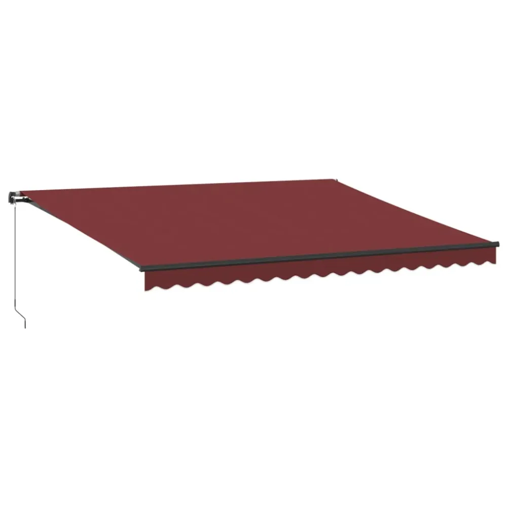 Copertina retractabilă manual cu LED-uri, vișiniu, 450x300 cm