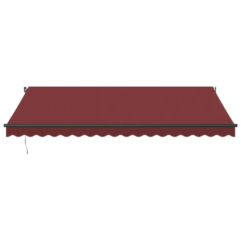 Copertina retractabilă manual cu LED-uri, vișiniu, 450x300 cm