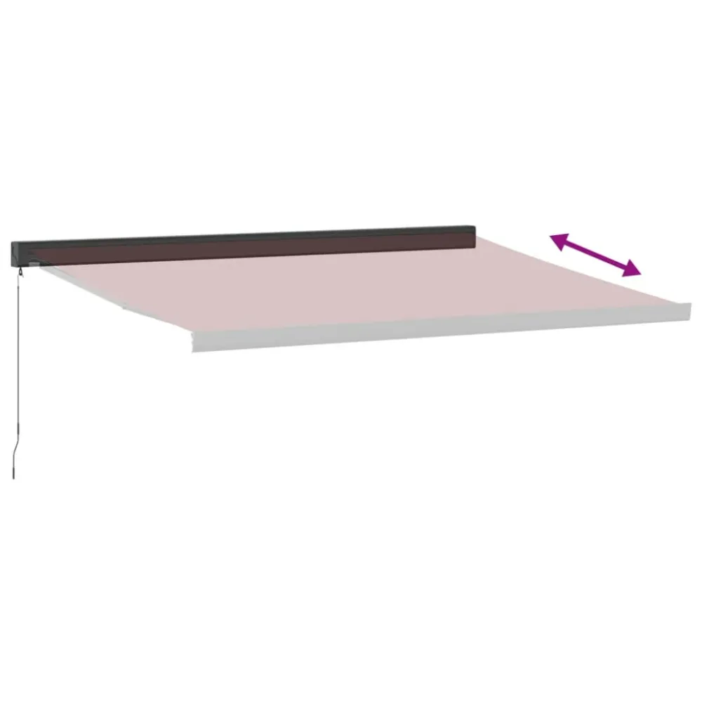 Copertina retractabilă manual, vișiniu, 450x300 cm