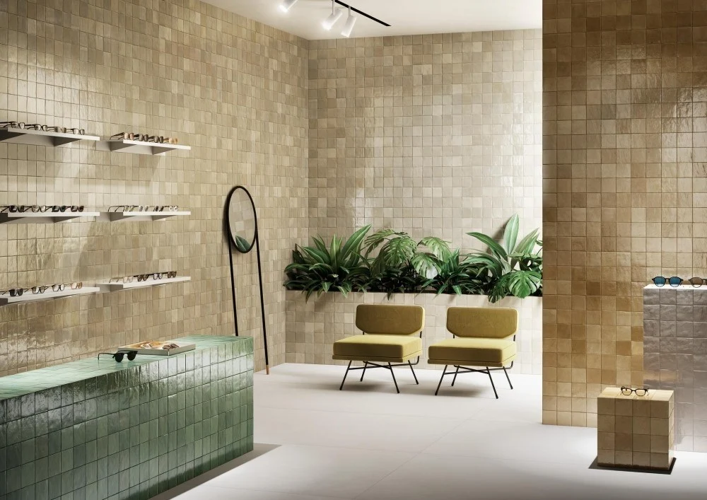 Faianta baie / bucatarie alba 10x10 cm, Marazzi Zellige Lux Gesso