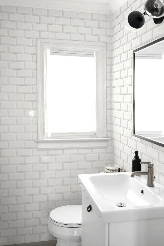 Faianta baie / bucatarie alba lucioasa 7.5x15 cm, Marazzi Hello Diamantato Lux White