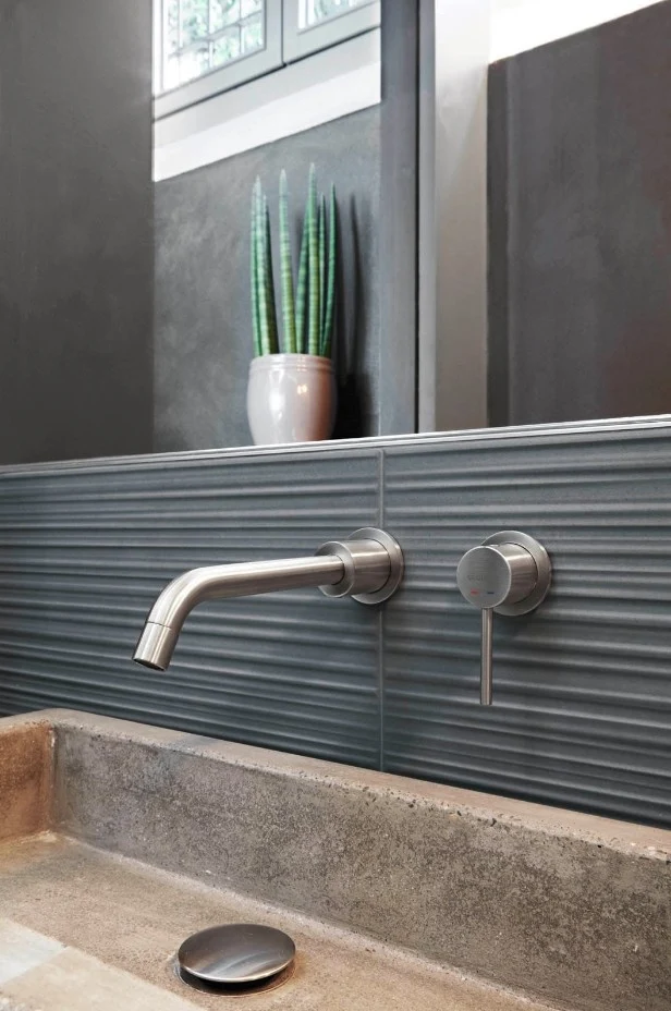 Faianta baie / bucatarie albastra 25x76 cm, Marazzi Chalk Avio Struttura Fiber 3D