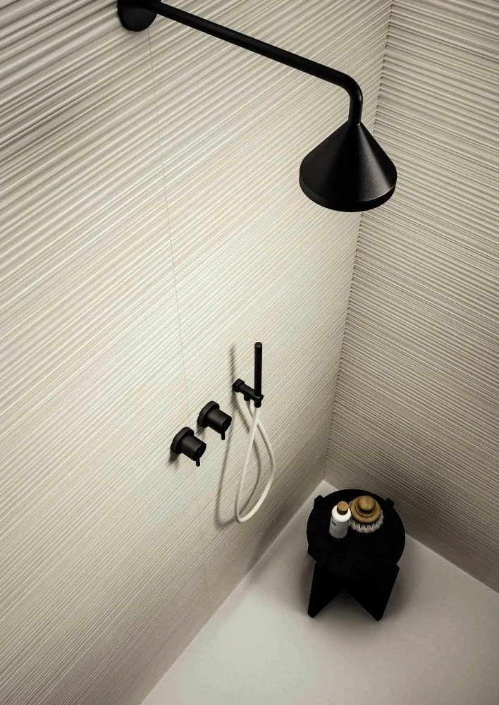 Faianta baie / bucatarie bej 25x76 cm, Marazzi Chalk Sand Struttura Fiber 3D
