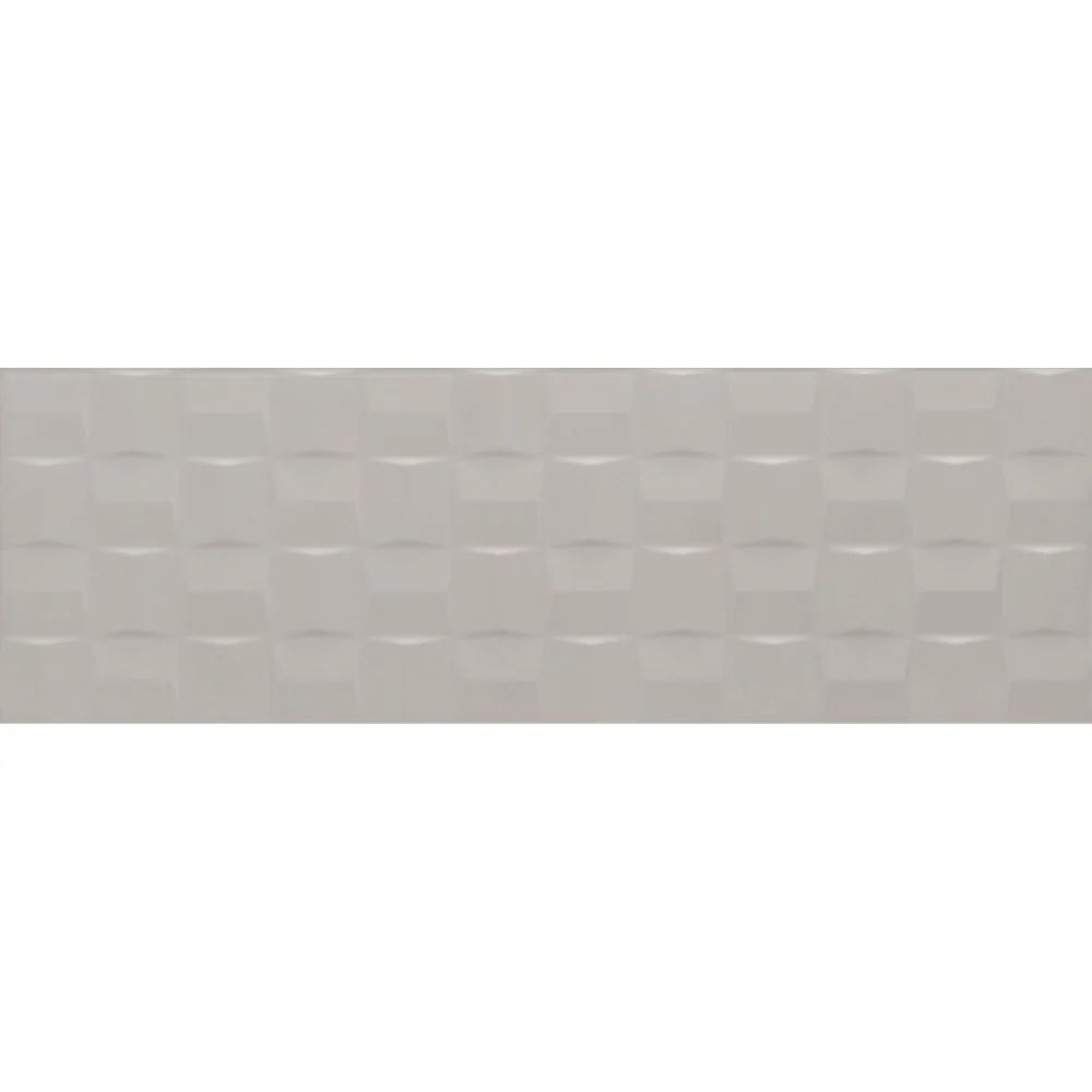 Faianta baie / bucatarie gri 25x76 cm, Marazzi Pottery Struttura Cube Silver