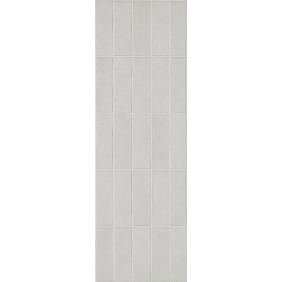 Faianta baie / bucatarie gri 25x76 cm, Marazzi Chalk Grey Struttura Brick 3D