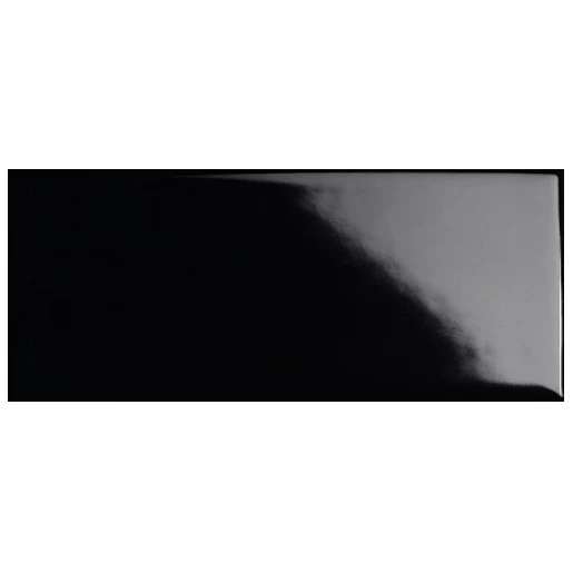 Faianta baie / bucatarie neagra lucioasa 7.5x15 cm, Marazzi Hello Lux Black