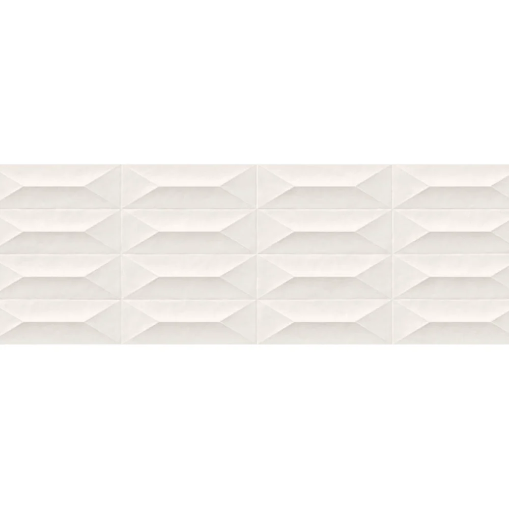 Faianta baie / bucatarie rectificata alba 30x90 cm, Marazzi Colorplay Struttura 3D Cabochon White