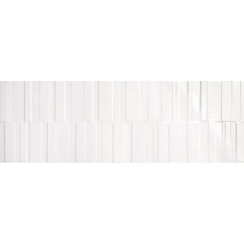 Faianta baie / bucatarie rectificata alba 30x90 cm, Marazzi Pure White Lux Struttura Code 3D