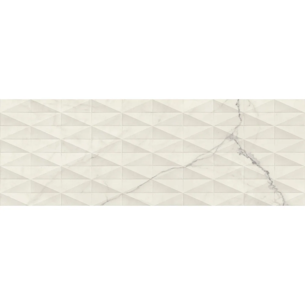 Faianta baie / bucatarie rectificata alba 40x120 cm, Marazzi Allmarble Wall Statuario Lux Struttura Pave 3D