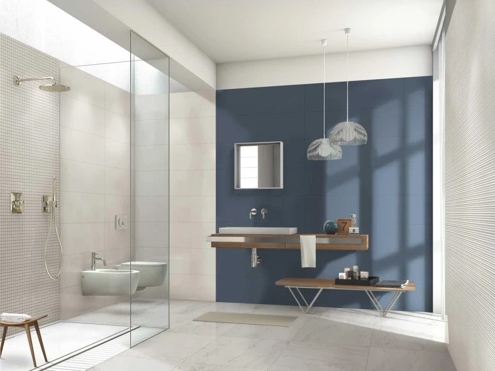 Faianta baie / bucatarie rectificata bej 30x90 cm, Marazzi Colorplay Struttura 3D Mikado Cream