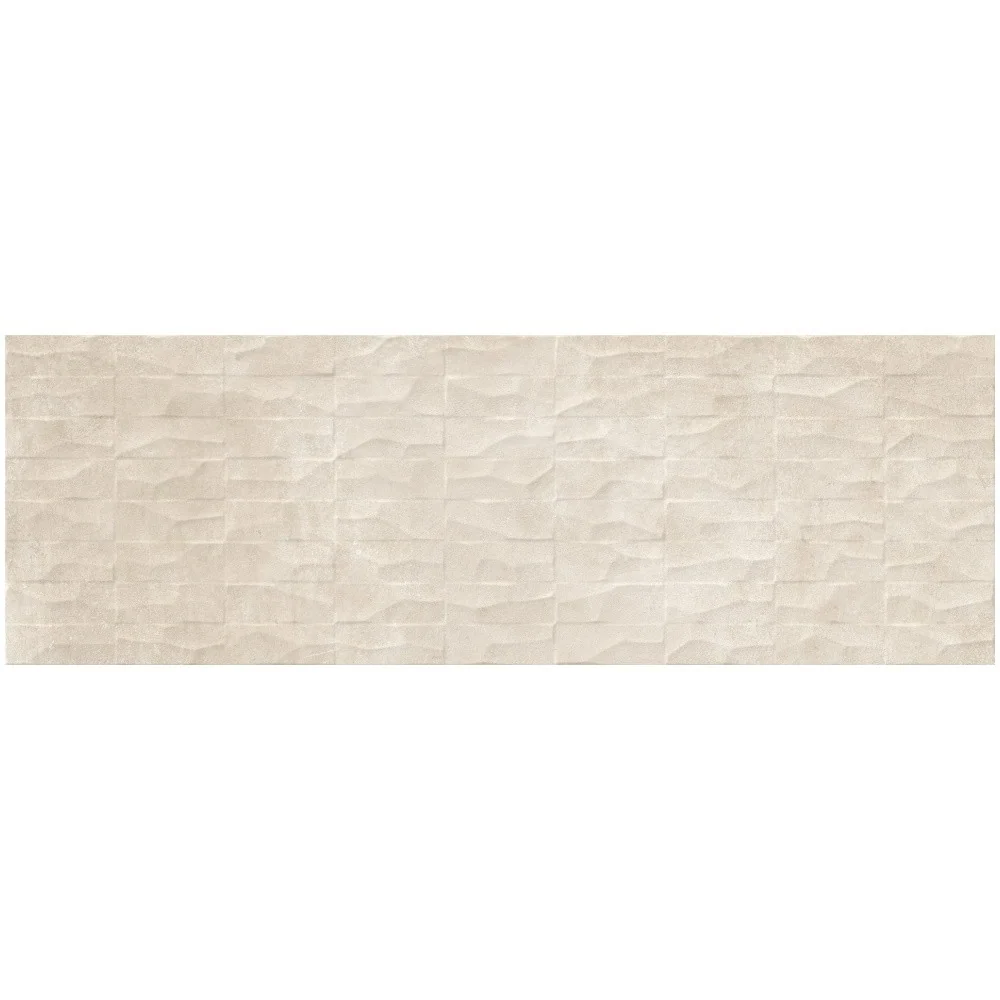 Faianta baie / bucatarie rectificata bej 30x90 cm, Marazzi Puro Plaza Wall Beige Struttura Range 3D