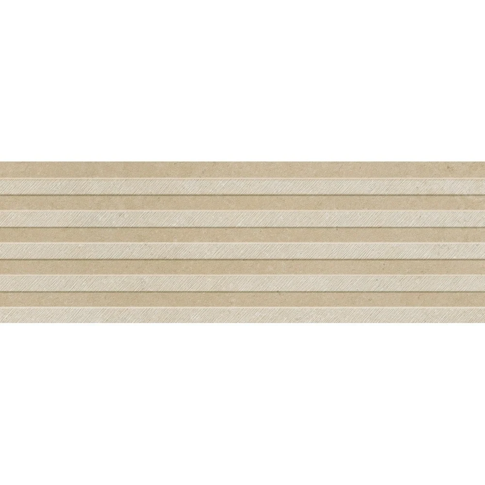 Faianta baie / bucatarie rectificata bej/crem 30x90 cm, Marazzi Puro Caracter Wall Wall Greige Struttura Waltone 3D