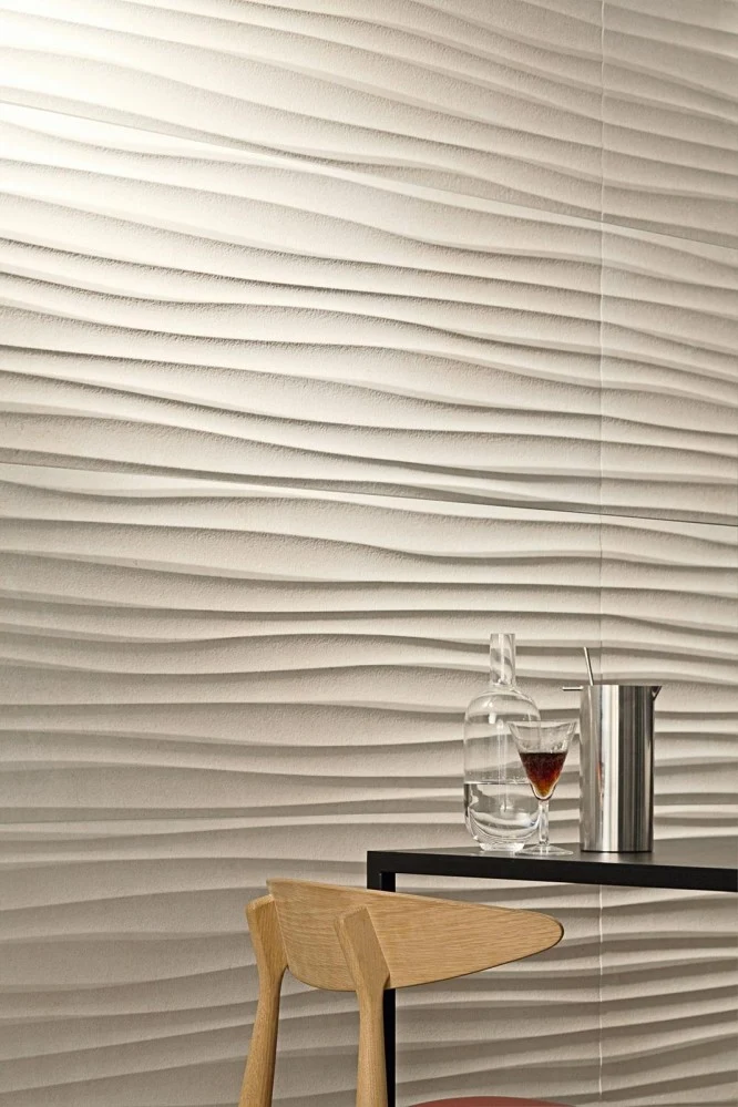 Faianta baie / bucatarie rectificata crem 40x120 cm, Marazzi Stone Art Ivory Struttura Move 3D