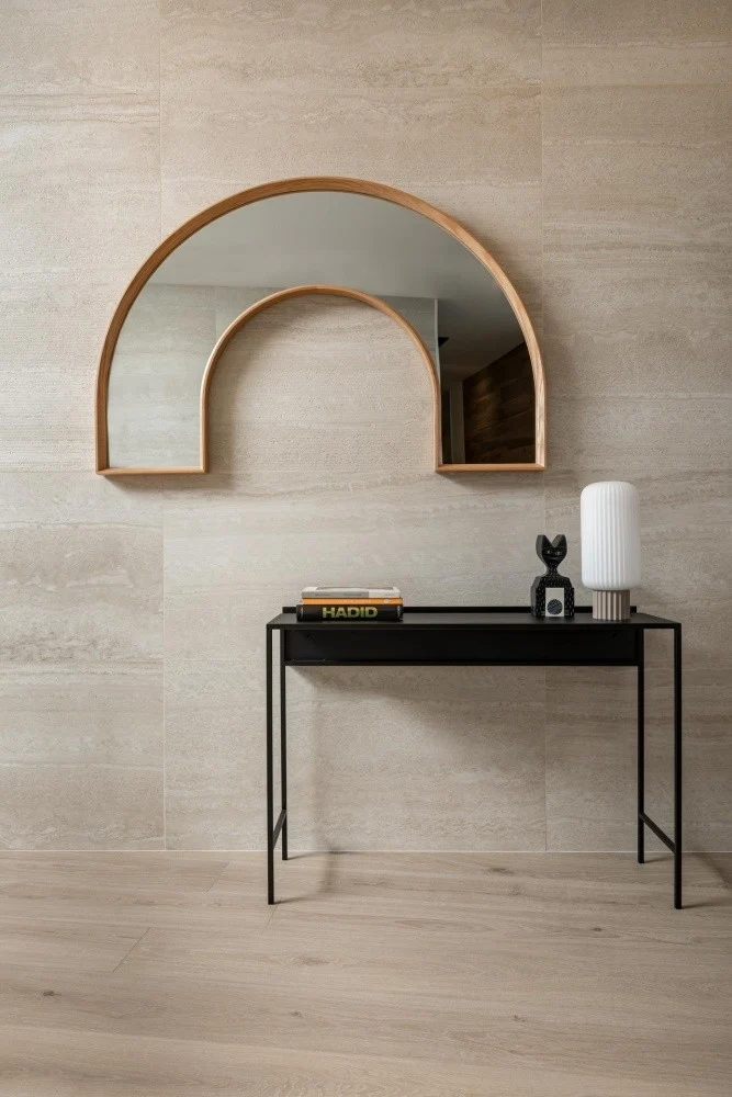 Faianta baie / bucatarie rectificata crem 60x120 cm, Marazzi Mystone Travertino Navona Struttura Scalpello 3D
