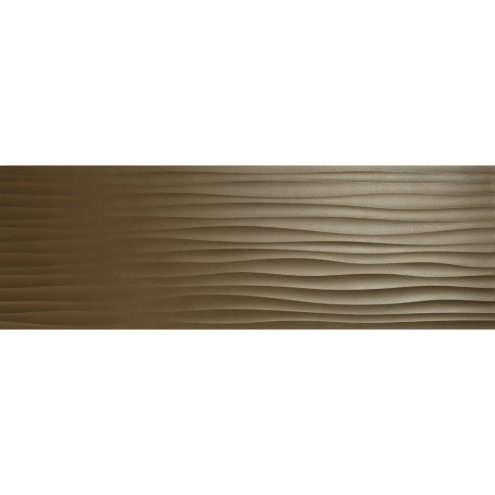 Faianta baie / bucatarie rectificata maro 40x120 cm, Marazzi Eclettica Bronze Struttura Wave 3D