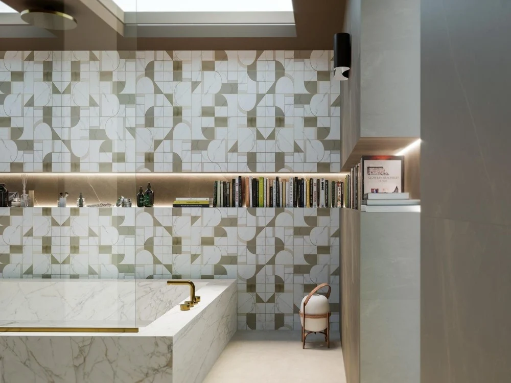 Faianta baie / bucatarie rectificata maro 40x120 cm, Marazzi Allmarble Wall Pulpis Lux