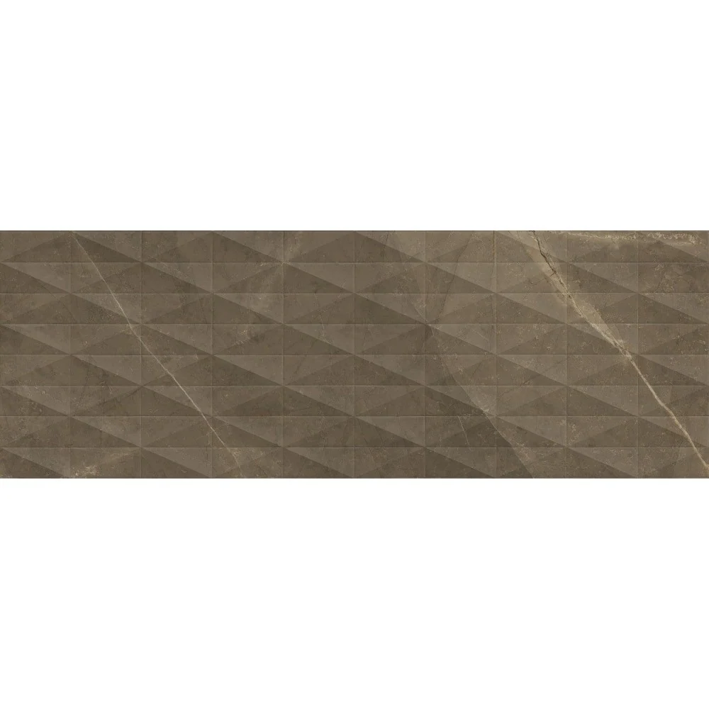 Faianta baie / bucatarie rectificata maro 40x120 cm, Marazzi Allmarble Wall Pulpis Lux Struttura Pave 3D