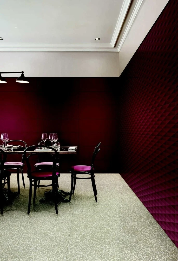 Faianta baie / bucatarie rectificata mov 40x120 cm, Marazzi Eclettica Purple Struttura Diamond 3D