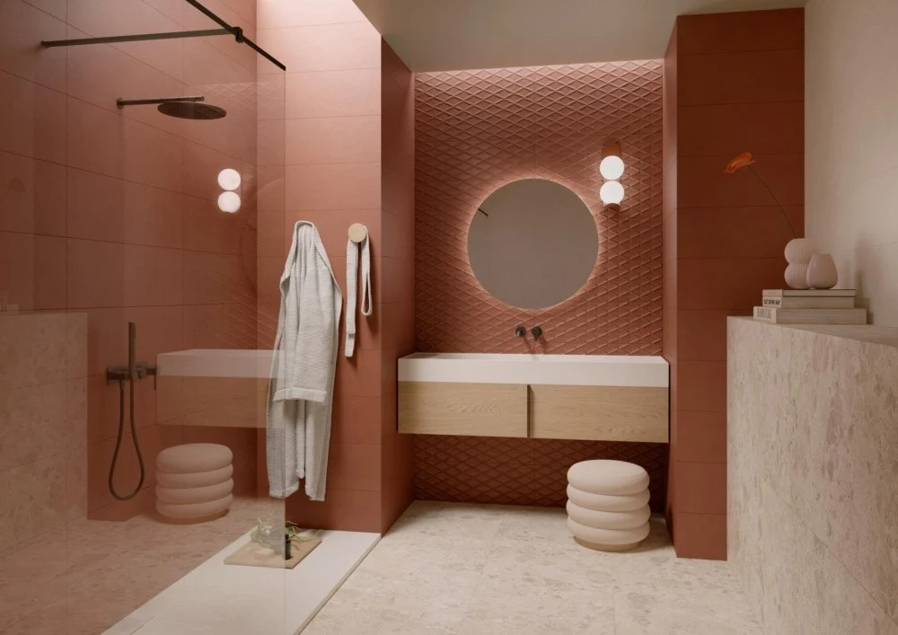Faianta baie / bucatarie roz 25x76 cm, Marazzi Chill Pink