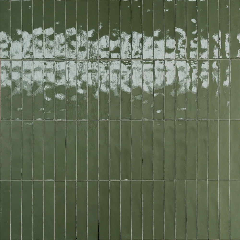 Faianta baie / bucatarie verde 5.3x30 cm, Marazzi Luz Oliva