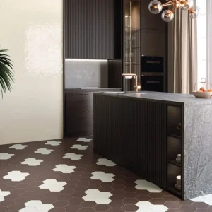Faianta Ribesalbes Geometry Hex Creme Brillo Glossy 15x17.3 cm