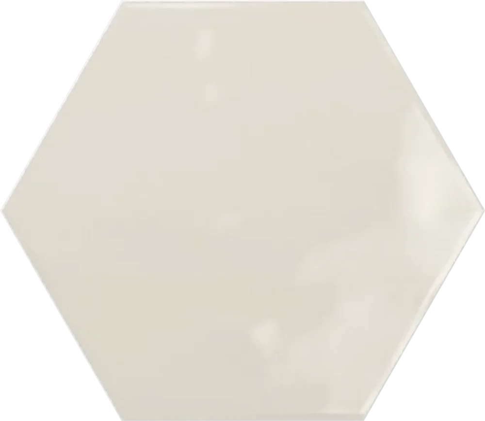 Faianta Ribesalbes Geometry Hex Creme Brillo Glossy 15x17.3 cm