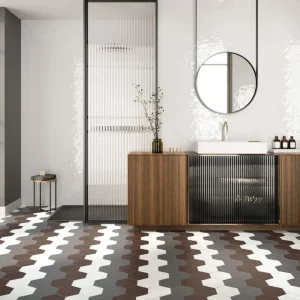 Faianta Ribesalbes Geometry Hex White Brillo Glossy 15x17.3 cm