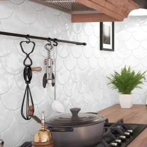Faianta Ribesalbes Monochrome Drop White Gloss 15.2x17.2 cm